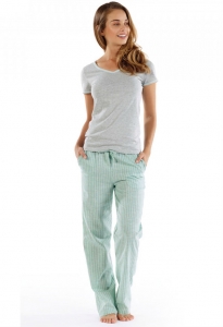 Домашний комплект женский с брюками Florence от Casual Avenue серо-зелёный