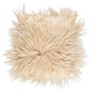 Подушка декоративная мех тибетской козы 40x40 Warm White от Natures Collection