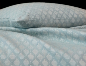 Покрывало хлопковое пике 230x250 Blanc des Vosges Carpates turquoise