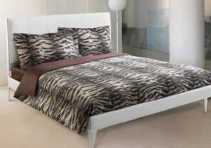 Постельное белье Семейное Roberto Cavalli Tigre 001 marone