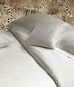Постельное белье евро 200х200 Roberto Cavalli Damasco 012 bianco
