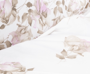 Постельное белье евро Mirabello Ombre di rose v19 rosa розово/бежевый