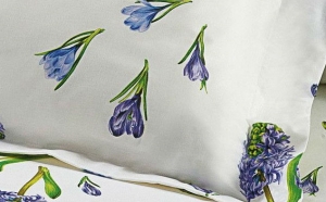 Постельное белье евро макси Mirabello Primi fiori фиолетовые цветы