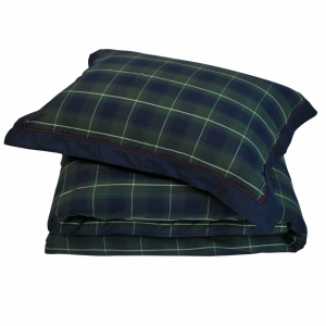 Постельное белье 2 спальное евро Casual Avenue Kingston tartan dark green зелёный