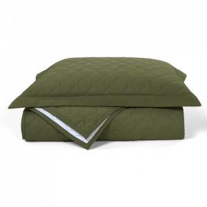 Покрывало хлопковое 240х260 Hampton olive оливковый от L'appartement Покрывало хлопковое 240х260 Hampton olive оливковый от L'appartement