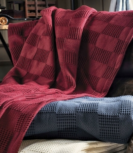 Пикейное покрывало 230X220 Edinburgh deep blue синий от L'appartement