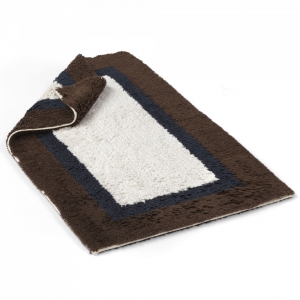 Коврик для ванной 55x90 Casual Avenue Soho chocolate/deep blue/ivory синий Коврик для ванной 55x90 Casual Avenue Soho chocolate/deep blue/ivory синий