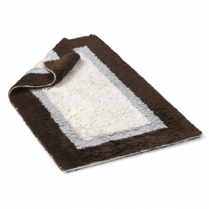 Коврик для ванной из длинноволокнистого хлопка 55x90 Casual Avenue Soho chocolate/sky/ivory голубой Коврик для ванной из длинноволокнистого хлопка 55x90 Casual Avenue Soho chocolate/sky/ivory голубой
