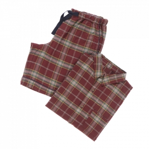 Домашний комплект мужской с шортами и рубашкой William от Casual Avenue бордовый