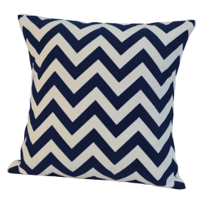 Подушка декоративная Chevron deep blue темно синий Casual Avenue