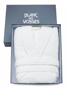 Халат велюровый Princess blanc от Blanc des Vosge