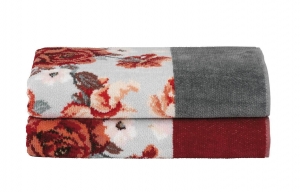 Шенилловое полотенце 37х50 Cinnamon Rose 129 purpurrot пурпурно-красный от Feiler