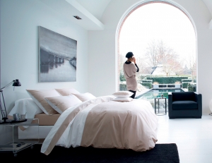 Постельное белье 2 спальное евро Blanc des Vosges Memory lin