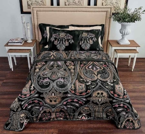 Постельное белье евро макси Royal black от Versace 19.69
