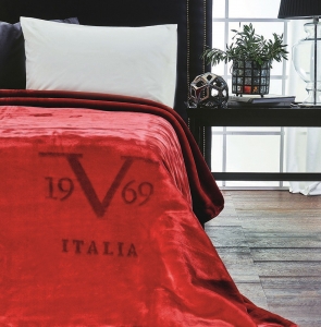 Плед-покрывало 220х240 Velluto Rosso красный от Versace 19.69