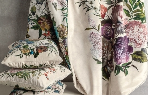 Плед Fiori di Caravaggio 01M beige 135х180 от Mirabello