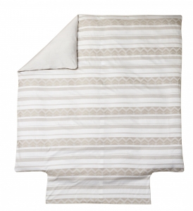 Постельное белье 2 спальное евро Blanc des Vosges Zig Zag Chanvre