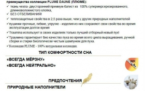 Одеяло пуховое Traumina облегченное 220х240 Plume Bio Daune light WK1