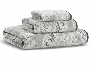 Полотенце махровое 40х71 Casual Avenue Damask Yarn Dyed ivory/carbon (слоновая кость/серый металлик)