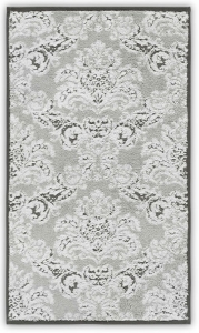 Полотенце махровое 33х33  Casual Avenue Damask Yarn Dyed ivory/carbon (слоновая кость/серый металлик)
