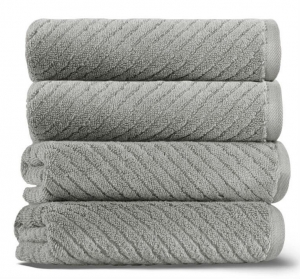 Полотенце махровое 33х33 Casual Avenue Chevron carbon (серый металлик)
