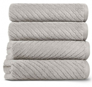 Полотенце махровое 33х33 Casual Avenue Chevron  fog (светло-серый)