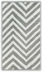 Полотенце махровое 33х33 Casual Avenue Chevron Yarn Dyed ivory/carbon (слоновая кость/серый металлик)