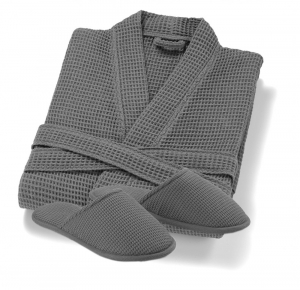 Халат Кимоно Унисекс вафельный банный Mia Waffle dark grey (темно-серый) от Casual Avenue