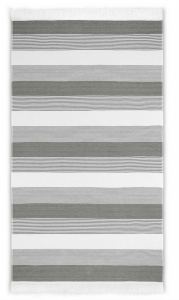 Пештемаль 100x180 Casual Avenue Karina white/dark grey (белый/темно-серый)