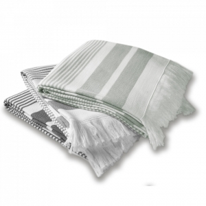 КОПИЯ Пештемаль 100x180 Casual Avenue Kelsie white/seafoam (белый/морская пена)