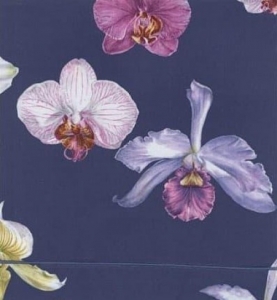 Постельное белье евро Mirabello Fiori di orchidea синий/avio