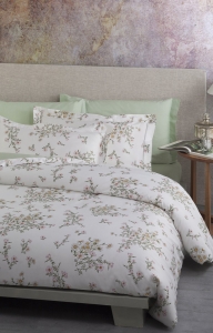 Постельное белье евро BUKET DI ESTATE B00 F.Bianco  от Mirabello