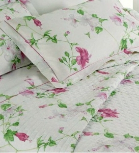 Постельное белье евромакси Mirabello Hibiscus  с розовыми цветами