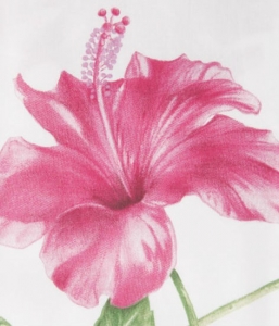 Постельное белье евромакси Mirabello Hibiscus  с розовыми цветами