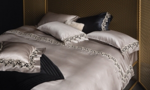 Постельное белье 2 спальное евро La Perla Icon бордовый