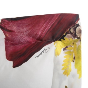 Постельное белье Семейное Roberto Cavalli Floris Bianco
