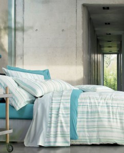 Постельное белье 2 спальное евро Blanc des Vosges Roscoff celadon