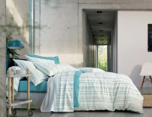Постельное белье 2 спальное евро Blanc des Vosges Roscoff celadon