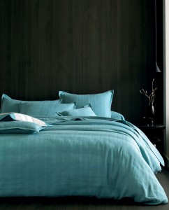 Постельное белье 2 спальное евро Blanc des Vosges Delhi turquoise