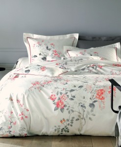 Постельное белье 2 спальное евро Blanc des Vosges Magnolias capucine Постельное белье 2 спальное евро Blanc des Vosges Magnolias capucine