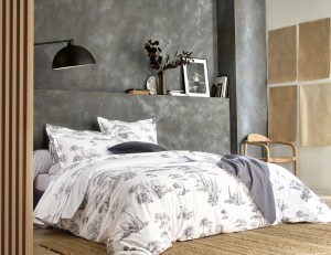 Постельное белье 2 спальное евро PROMENADE GRAPHITE от Blanc des Vosg