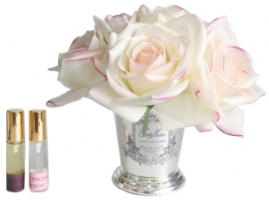 Букет бледно-розовых роз, в вазе металл SEVEN ROSE Pink blush Pink box от Cote Noir