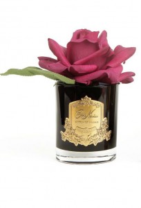 Ароматическая красная роза Rose bud, черная ваза от Cote Noir