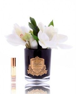 Букет магнолий ароматизированный, цвет белый, черная ваза MAGNOLIAS от Cote Noir