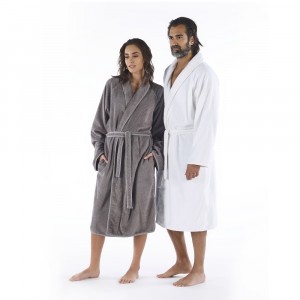 Халат махровый Hamam Aire mineral (оловянный)