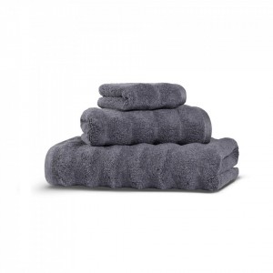 Полотенце махровое 100х150 Hamam Ash Ribbed Anthracite (антрацит)
