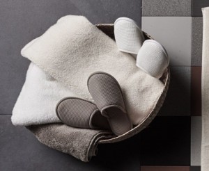 Домашние тапочки вафельные закрытые Calamus vapour дым от Hamam