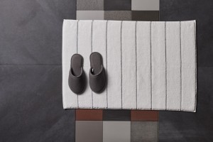 Коврик для ванной Cozy 60х95 white/dark grey (белый/темно-серый) от Hamam