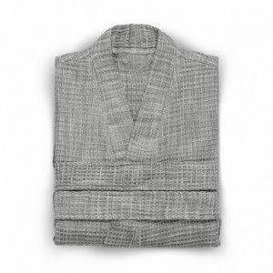 Халат вафельный Marble Waffle Opal Grey (бело-серый) от Hamam
