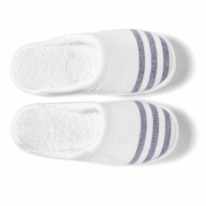 Тапочки махровые закрытые Marine  white/steel blue (белый/синий) от Hamam